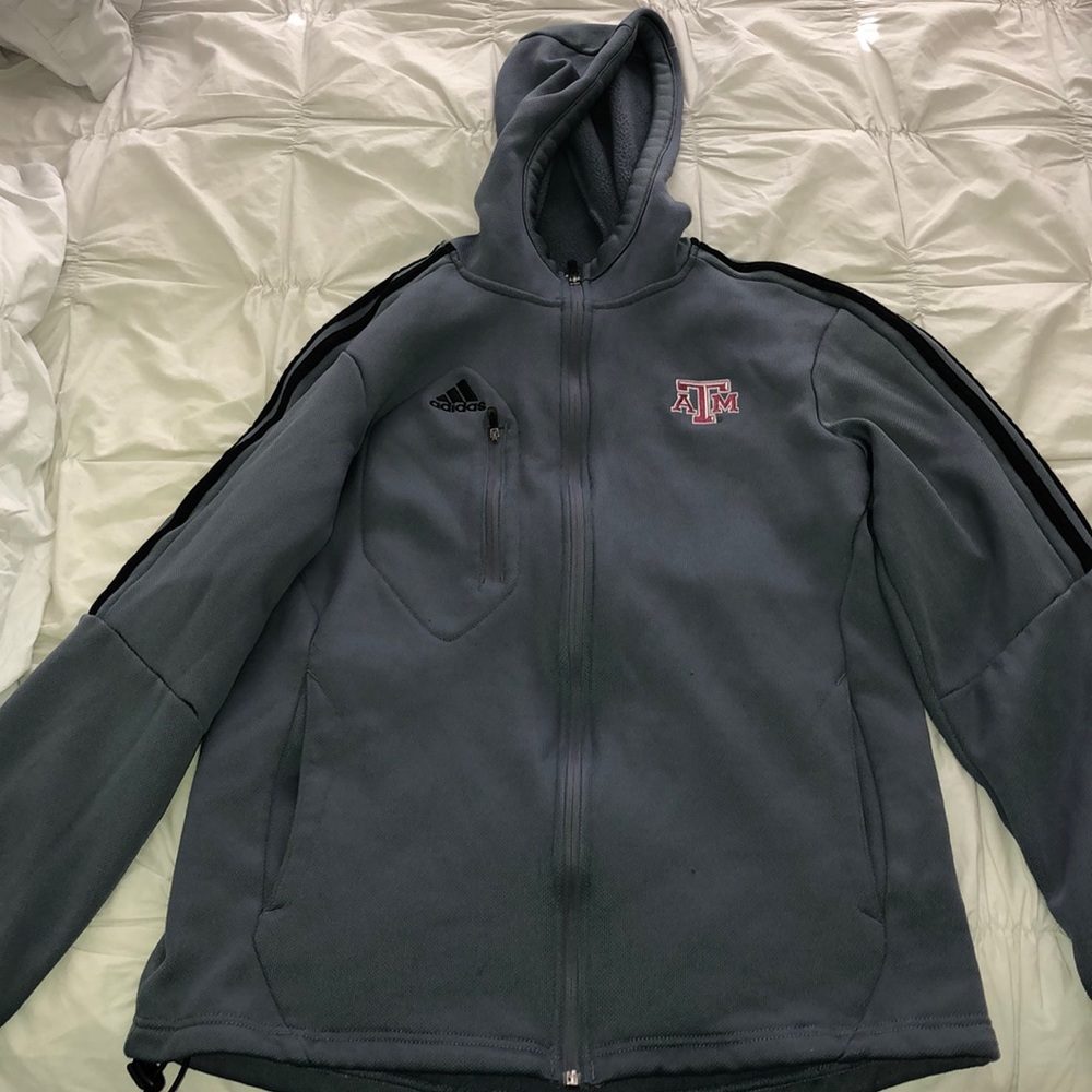 Adidas Fleece Hoodie with Texas A&M Uni Logo